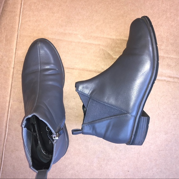 Faux Leather Ankle Boots - Picture 1 of 8